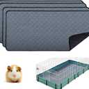 4 Pack Guinea Pig Cage Liners - Washable Guinea Pig Pee Pads, Waterproof Reusable & Anti Slip Guinea Pig Bedding Fast and Super Absorbent Pee Pad for Small Animals Rabbit Hamster Rat