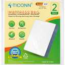 TICONN 2PK Plastic Mattress Bag for Moving Storage, Waterproof Mattress Protector Cover, Heavy-Duty Mattress Moving Supplies (4 mil, Queen)