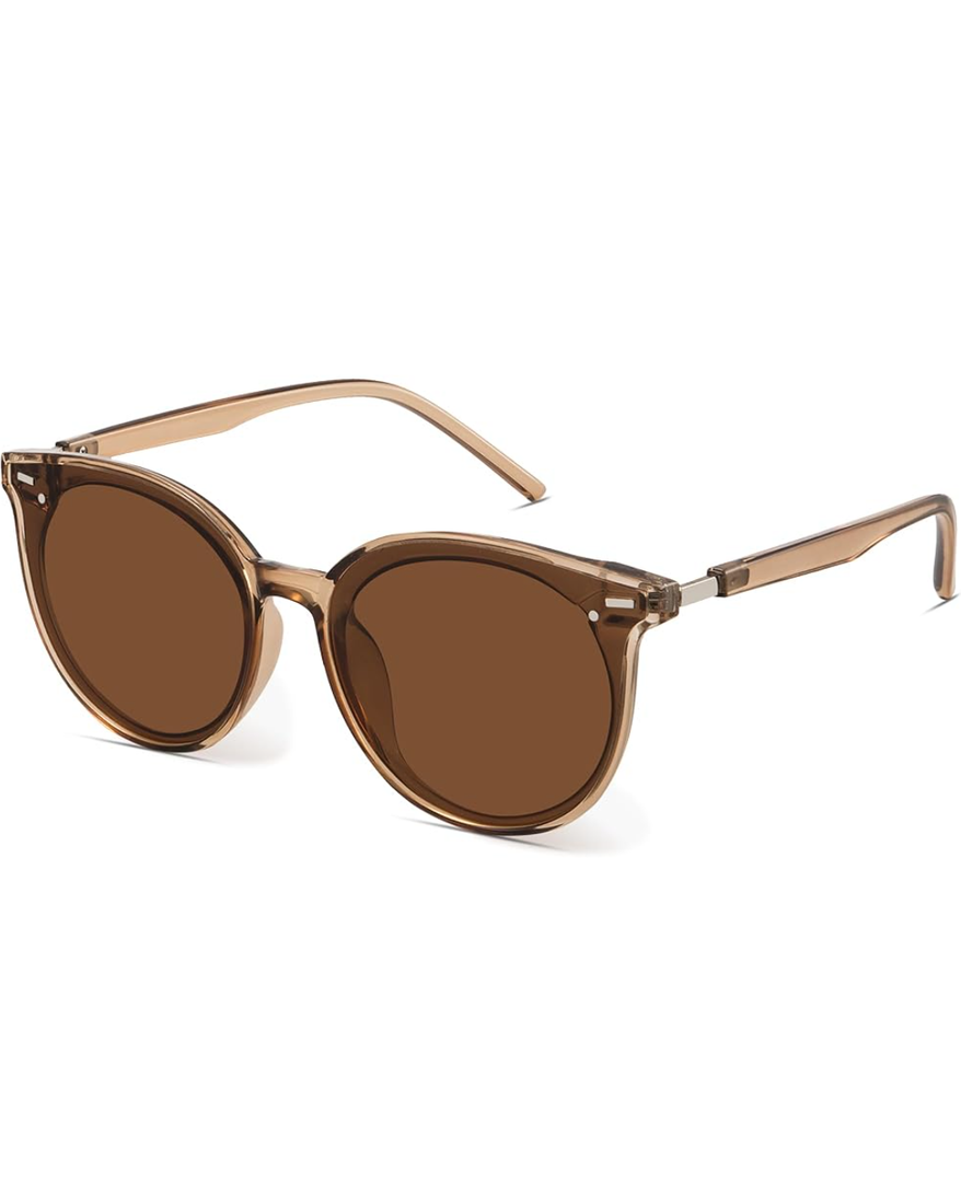 Livho Polarized Sunglasses, Retro & Oversized Shades for Women with Round Lenses