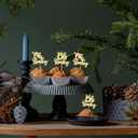 2 x 24Pcs Christmas Oh Baby Cupcake Toppers Gold Glitter Christmas Santa Hat Deer Babyshower Cupcake Picks Baby Shower Christmas Theme Birthday Party Cake Decorations Supplies