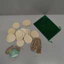 32Pack 4 Inch Round Wooden Discs for Crafts, DIY Projects, Wooden Door Hanger Signs, and Painting, Holiday Decorations