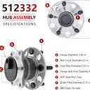 JLEO 512332 FWD Rear Wheel Bearing and Hub Assemblies for 2008-2014 Dodge Avenger,for 2007-2012 Caliber, for Jeep Compass/Patriot 2007-2017,for 2011-2014 Chrysler 200,for 2007-2010 Chrysler Sebring
