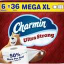 Charmin Ultra Strong Toilet Paper 6 Mega XL Rolls, 330 Sheets Per Roll