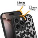 Case for iPhone 15 Plus [Compatible with MagSafe] Aesthetic Black Leopard Cute Design for Women Girls | Soft TPU Bumper Hard PC Back Translucent Matte Protective Slim Magnetic Phone Cover