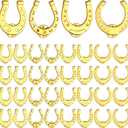 Landical 48 Pcs Horseshoe Pins Bulk Cowboy Cowgirl Western Enamel Lapel Pin Western Party Favor for Clothing Bag Hat Decor Jewelry Gift