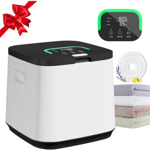 16L Small Towel Warmer Bucket for Bathroom, Luxury Towel Warmers for SPA, Hot Towel Heater, Great Gift Idea, 24H Delay Function, 1 Min Fast Heating, Fits A Large Towel, Bathrobes, Blankets-Black