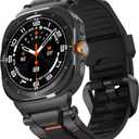 ULTIMAL Watch Band for Samsung Galaxy Watch Ultra 47mm (2025/2024) Compatible with Samsung Watch Strap Bands for Men Sport Bands for Watch Rugged Premium TPU & Metal (Black+ Black)