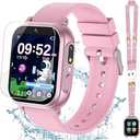 Kids Waterproof Smart Watch Girls Toys Age 68, Kids Watch with 32 Games Dual Camera HD TouchScreen Music Habit Tracking Alarm Pedometer Christmas Birthday Gifts Ideas for Girls 312 Year Old(Pink)