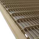 HVAC Premium 16" X 16" Floor Grille - Fixed Blades Return Air Grill - Brown [Outer Dimensions: 17.75 X 17.75]