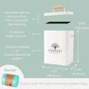 PERFNIQUE Kitchen Compost Bin, 1.7 Gallon Countertop Compost Bin with Lid, Indoor Compost Bin Includes 2 Carbon Filters, Small Compost Bucket, Food Waste Bin for Kitchen with Trash Bags (Cream White)