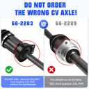 Front Right CV Axle Shaft Assembly Fit for Ford Explorer V6 3.5L 2011 2012 2013 2014 (Naturally Aspirated, Only for FWD), Replace for 66-2283, 1 pcs Passenger Side CV Joint Shaft