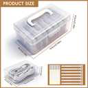 Portable Cord Organizer Box with Handle, 7 Clear Cable Storage Cases and Labels, Travel Cable Holder for Charging Cords, USB Wires, Earphones Home Desk Drawer Organizer (Type A)