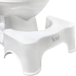 DMI Toilet Squatting Posture Stool, 7" Height, Reduces Strain for an Easier Go, Poop Stool for Bathroom, Fun Footprint Designs, Low-Profile, Minimal Design for Bathroom Aesthetic