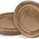 2 x Silver Spoons Gold with Beaded Rim Disposable Charger Paper Plates - 13" (Pack of 10) - Perfect for Weddings, Parties & Special Occasions