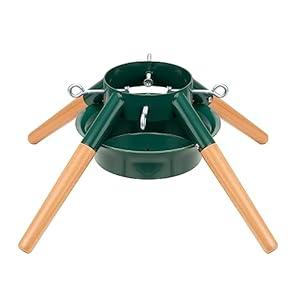 Christmas Tree Stand for Real Tree Black Metal Christmas Tree Holder for 10ft Tree Fits Up to 4.9" Xmas Tree Trunks Xmas Party Decoration