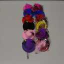 MTLEE 12 Pcs Mini Tea Party Hats Dress up Hair Fascinator Clip on Tiny Hat with Flower Feather Bow for Women Costume Accessory, 2.75 Inch