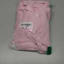 HBQ Women Two Piece Outfit Ribbed Short Sleeve V Neck Polo Top and Flare Pants Casual Lounge Sets Tracksuit (Medium, Pink)