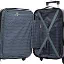 Travelers Club Chicago Hardside Expandable Spinner Luggage, Black, 5 Piece Set