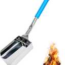 SoloWilder Ash Shovel for Fire Pit & Fireplace - Gardening Tool, Charcoal Scoop - 14.6" Blue
