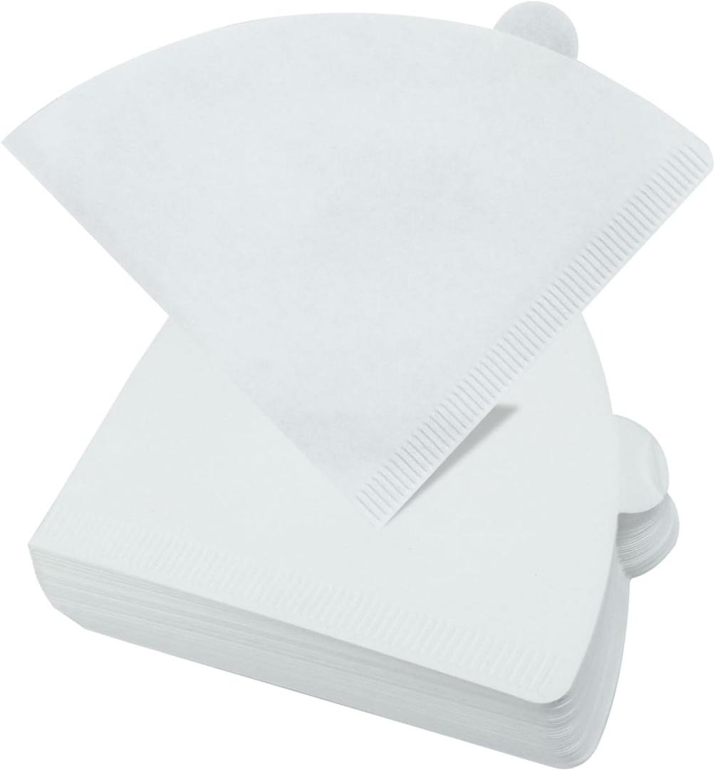 Cone Coffee Filters Size 02, 100Pcs 2-4 Cups Disposable White Coffee Filter Paper, Compatible with V60 and Conical Shaped Pour Over Coffee Dripper