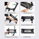 Sports Foldable Alloy Bicycle Stand Bike Floor Parking Rack Steady Wheel Holder Fit 20"-29" BikesIndoor Home Garage Cycling Storage Organizer Cycle Tires Rack Holder for Mountain and Road Bike