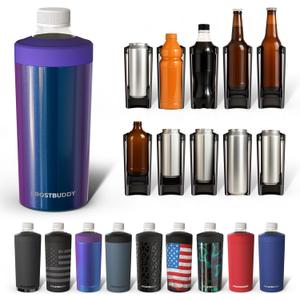 Universal Buddy XL Can Cooler by Frost Buddy - Fits 12-ounce, 16-ounce, 20-ounce, and 24-ounce Cans and Bottles - Keep Your Drinks Refreshingly Chilled for over 12 hours (Nebula Glitter)