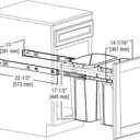 Knape & Vogt 35 Qt. Double Top Mount Pull Out Trash Can, in-Cabinet Kitchen Garbage, D Steel, 18 in. H x 15 in. W x 23 in., White