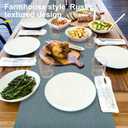 Waterproof Wipeable Table Runner, Thick Farmhouse Table Runner, Dresser Runner, Rustic Table Runner for Kitchen Dining Room, Bedroom, Living Room, Indoor and Outdoor (90'', Blue Grey)