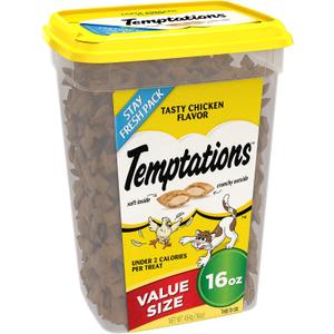 4 x Temptations Classic Treats for Cats Tasty Chicken Flavor 16 Ounces (Pack of 4)