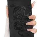 Lovmooful Compatible for iPhone 7Plus/8Plus Case Cute Cool Dragon Black Design for Girls Women Soft TPU Shockproof Protective Girly for iPhone 7Plus/8Plus-Dragon