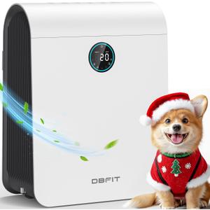 Air Purifiers for Home Large Room Up to 2390 ft with PM 2.5 Display Air Quality Sensor, DBFIT H13 HEPA Air Purifier with Washable Filter, Auto Mode, Air Cleaner for Smoke Dust Pollen Pets Hair Odor (White)