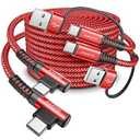 AINOPE USB C to USB C Cable 60W 2-Pack 6.6ft Type C to Type C Fast Charging Cable Charger Right Angle Compatible with Samsung S23 S22 Note 20 Ultra, iPad Pro 12.9 Air Mini MacBook Air, Pixel