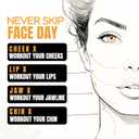 WORLDS FIRST FACE SCULPTING GYM -4 Tools Working Out Over 60 Face Muscles/Face Lift In a Box/Fully Sculpt Your Cheeks, Neck, Jowls, Jawline, lips, Chin & Neck. NEVER-SKIP-FACE-DAY