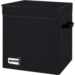 Collection Comic Book Storage Boxes, Protector Organizer 11.8" X 9.8" X 7.8" Collapsible Short Box Holds 160-180 Comic Book Heavy Duty Bin Container Holder Shelf (Small Black)