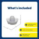 PetSafe Ceramic Pet Fountain  for Cats and Small Dogs  60 Oz Water Capacity  Whisper-Quiet Water Flow  Great for Shy or Timid Pets  Fresh, Filtered Water (1 Count (Pack of 1))