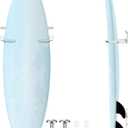 Yousoontic Surfboard Wall Mount Clear Acrylic Surf Board Display Indoor Wall Decor Vertical Surfboard Rack for Shortboards Fish Boards,and Funboards,Holds 50 Lbs