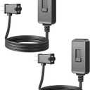 DEWENWILS Plug in Dimmer Switch for Lamp, Table Lamp Dimmer for Dimmable LED/CFL Lights and Incandescent Bulbs, Full Range Slide Control, Dimmer Extension Cord, Black, 2 Pack