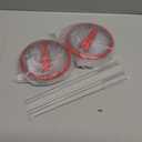 2 Pack 40 oz Tumbler Flip Straw Lid Replacement fit for HydroJug, Spill Proof Splash Resistant Tumbler Lids,Reusable Leak Proof Tumbler Cover for Cup Accessories (Red)