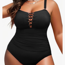 Yonique Women Plus Size One Piece Swimsuits Tummy Control Bathing Suits Vintage Swimwear Large