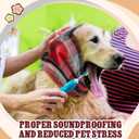 Geyoga 3 Pcs Snood for Dogs Ears Wrap Red Black Plaid Dog Calming Earmuffs Winter Puppy Hats Noise Cancelling Anxiety Relief Puppy Hoodies for Christmas Wearing in Bathing Grooming Ear Care(Large)