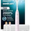 Philips Sonicare 7300 Series Electric Toothbrush  NextGeneration Sonicare Technology, Pressure Sensor, 12 Brushing Settings, SmarTimer, 21Day Runtime, Travel Case, Light Pink, HX7422/04