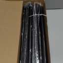 Double Curtain Rod, 1 Inch Black Extra Long Dual Curtain Rods 72 to 144 Inch with Aluminium Modern End Cap Finial, Adjustable Heavy Duty Window Treatment Rods, Telescopic Metal Double Drapery Pole Set
