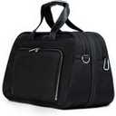Nomad Lane The Bento Bag Classic Carry-On Luggage Duffel Bag, Durable & Lightweight Suitcase. Personal Item Weekender Overnight Travel Bag for Men & Women, Jet Set Black & Silver