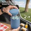 Silicone 3ml Vial Insert (1 short +2 tall) Compatible with Hydrapeak Food Jars,Vial Insert Peptide Storage for 32/25/18oz Hydrapeak Food Thermos, Maximum Hold 48 Vials, Blue.(No vials&Jar included)