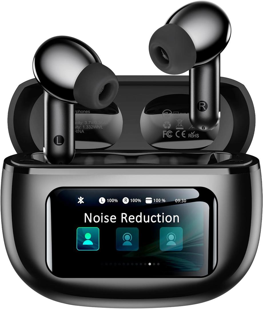 Wireless Earbuds, Ear Buds Active Noise Cancelling with Charging Case, 6.0 Bluetooth Earbuds with AI Clear Calls, 40H Playtime for Sports & Working, Stereo Sound Headphones for iPhone/Android/iPad