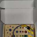 Wooden Busy Board with 8 LED Light Switches Light for Kids Gifts Board | Developmental Baby Toys