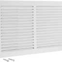 EZ-FLO 14 x 6 Inch (Duct Opening) Return Air Vent Cover for Wall or Ceiling, Solid Steel Return Air Grille, HVAC Vent Cover, White, 61628