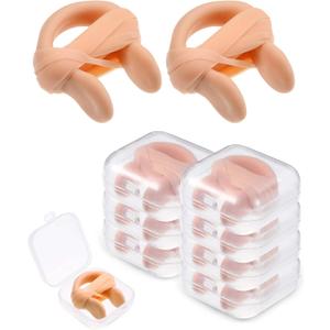 7 Pieces Swimming Nose Clip Silicone Nose Plug Protector with Elastic Rope for Kids and Adults Swimming Using