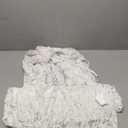 MakeMeChic Women's Floral Lace Tops Tie V Neck Blouse Long Sleeve Ruffle High Low Elegant Shirt, L