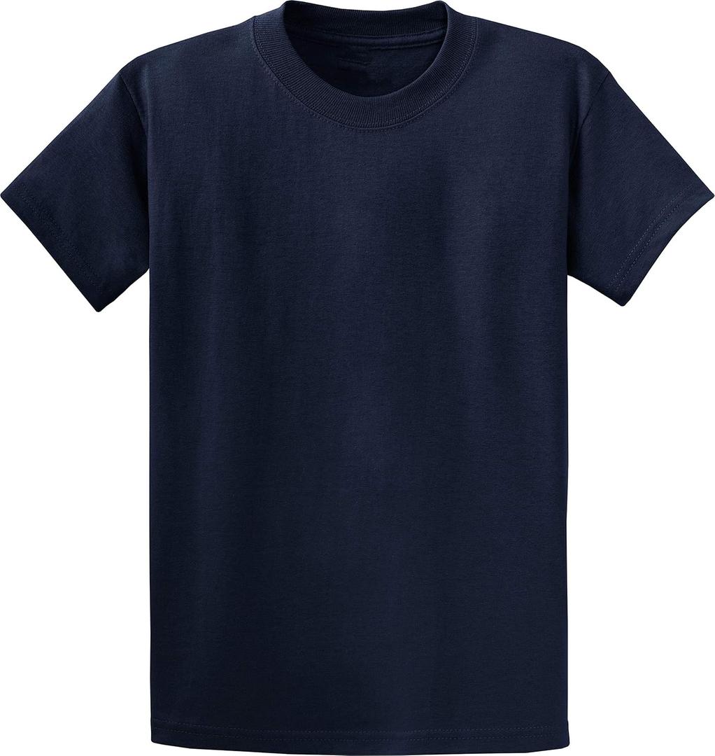 Clothe Co. Mens Heavyweight 100% Cotton Short Sleeve T-Shirt, Navy, 2XL